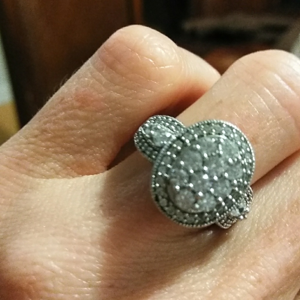 Epiphany sterling {pave}  ring...size 5